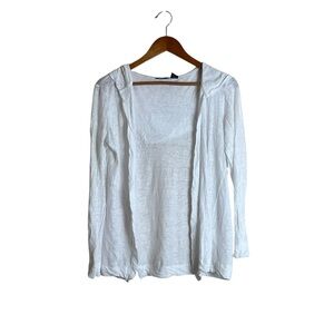 Tahari 100% linen knit hooded cardigan. Size small‎